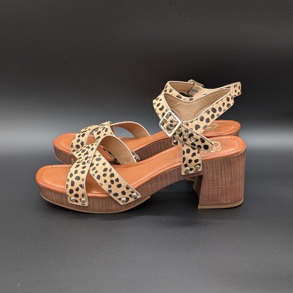Gianni Bini Leopard Print Block Heels - Picture 4 of 8